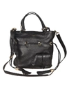 LANCEL CLASSIC LACED TOTE,A10110 BLACK