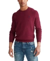 Polo Ralph Lauren Men's Cotton Textured Crewneck Sweater In Classic Wine