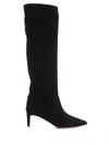 RED VALENTINO RED VALENTINO POINTED TOE CALF HIGH BOOTS