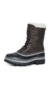 Sorel Men's Caribou Wool-lined Boots In Quarry/black