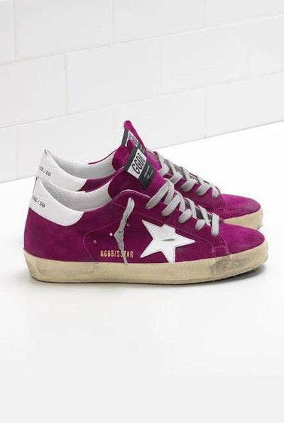 Golden Goose Sneakers Superstar Violet Suede White Star