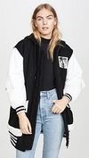 MOSCHINO LONG VARSITY JACKET