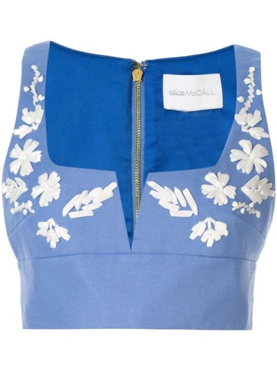 Alice Mccall 'pastime Paradise' Cropped-top In Royal