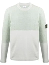 Stone Island Logo Patch Sweatshirt In Green