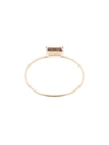 NATALIE MARIE 9KT YELLOW GOLD HORIZONTAL BAGUETTE QUARTZ RING