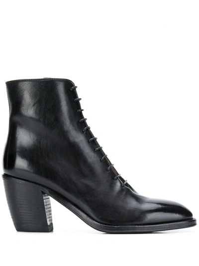 Alberto Fasciani Lace-up Ankle Boots In Black