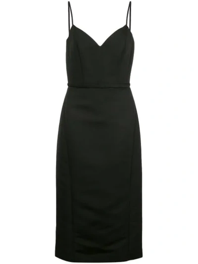 Amsale Strappy Dress In Black