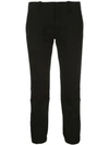 Nili Lotan Plain Slim Cropped Trousers In Black