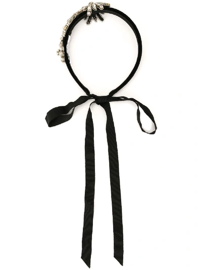 Dice Kayek Side Embellished Headband In Black-plc