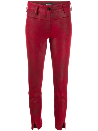 Ann Demeulemeester Julius Skinny Trousers In Red