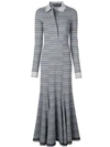 Y/PROJECT LONG STRIPED POLO-NECK DRESS