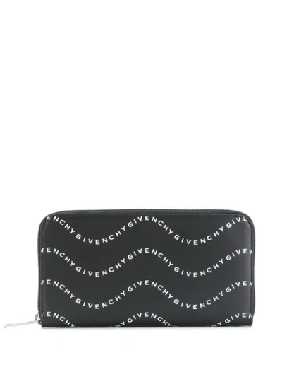 Givenchy Waves Print Wallet In Black