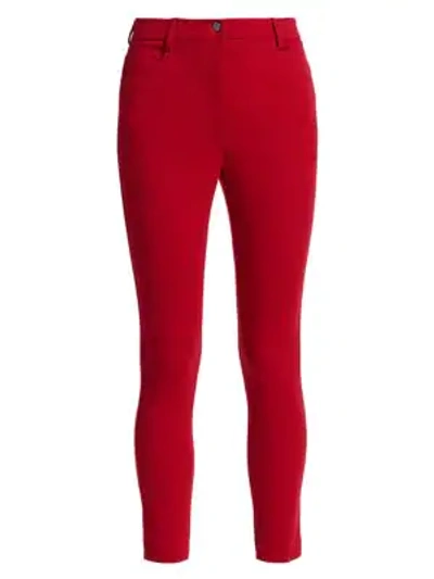 Akris Punto Maren Slim-leg Jersey Pants In Red