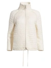 Akris Wool-silk Quilted Parka Jacket In Jasmine