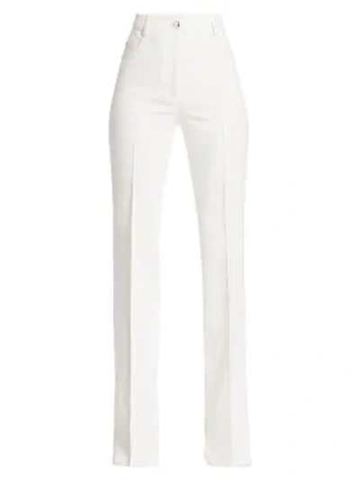 Akris Farid Bootcut Silk-blend Trousers In Jasmine