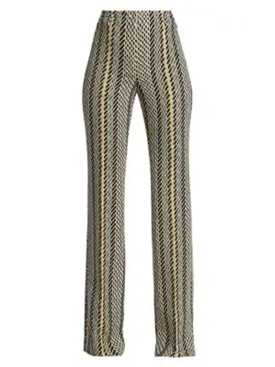 Akris Farrah Double Face Tweed Bootcut Pants In Multi