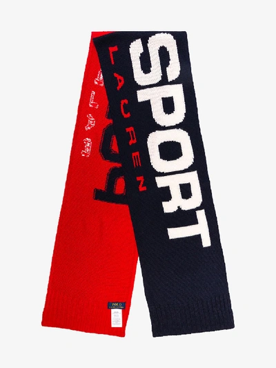 Polo Ralph Lauren Logo Scarf In Red