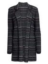 ST JOHN Textured Boucle Tweed Knit Jacket