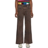 MARNI MARNI BROWN OVER-DYED BLEACHED JEANS