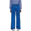 MARNI MARNI BLUE OVERDYED BLEACHED JEANS