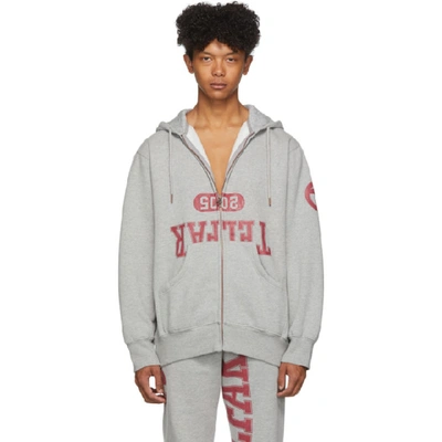 Telfar Upside Down Logo Hoodie In Gray