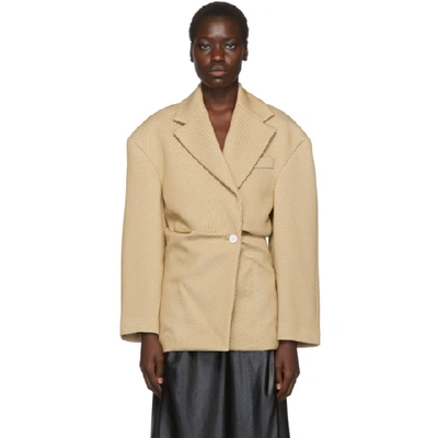 Acne Studios Onesta Cinched-waist Wool-blend Jacket In Suit Jacket