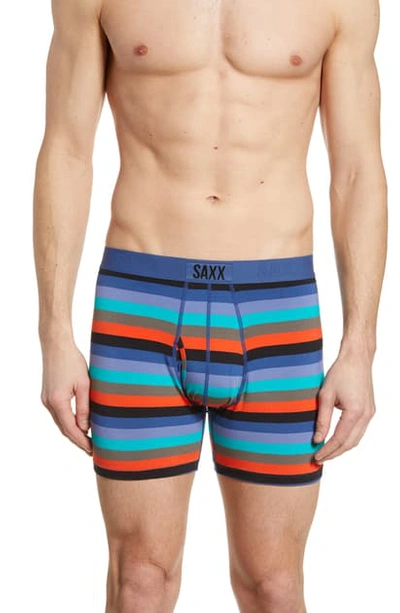 Saxx 'ultra' Stretch Boxer Briefs In Purple Cabana Stripe