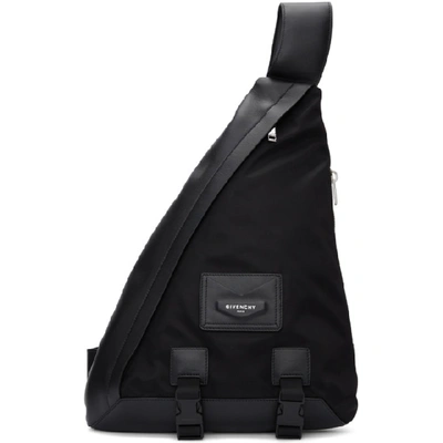 Givenchy Asymmetric One-shoulder Backpack In 001-black