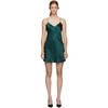 SIMONE PERELE SIMONE PERELE GREEN SILK DREAM SLIP DRESS