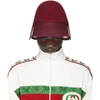 GUCCI GUCCI RED FELT VISOR CAP