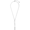 BALENCIAGA SILVER TYPO NECKLACE