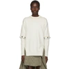 CHLOÉ CHLOE WHITE BUTTONED SLEEVE SWEATER