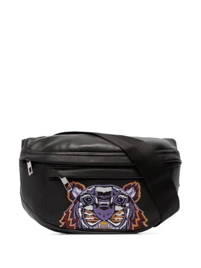 Kenzo Tiger Embroidered Belt Bag In Black
