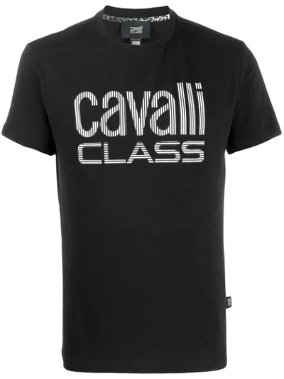 Cavalli Class Logo刺绣t恤 In Black