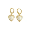 Poporcelain Mini Camellia Heart Locket Earrings