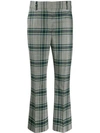CEDRIC CHARLIER CROPPED PLAID TROUSERS
