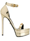 Versace Medusa Stud Sandals In Gold