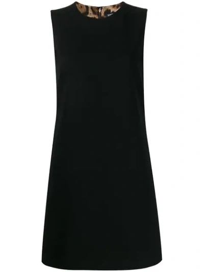 Dolce & Gabbana Round Neck Mini Dress In Black