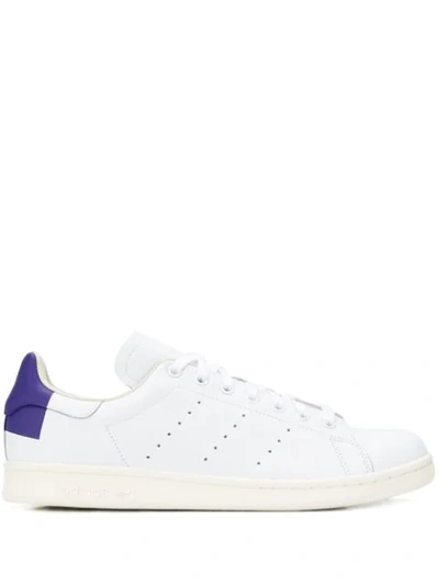 Adidas Originals Stan Smith Leather Sneakers In White,blue