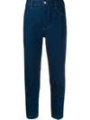 Chloé Cropped Slim-fit Jeans In Blue