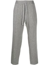 BRUNELLO CUCINELLI ELASTICATED CASHMERE TRACK TROUSERS