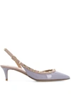 Valentino Garavani Garavani Rockstud 55mm Slingback Pumps In Purple