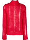 Our Legacy Open-knit Jumper In Red