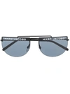 MARC JACOBS LOGO RIMLESS ROUNDED SUNGLASSES