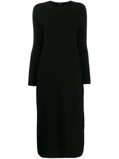 Antonelli Knitted Mid-length Dress In Black