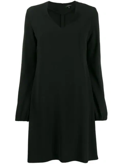 Antonelli V-neck Shift Dress In Black