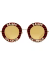 GUCCI ROUND ACETATE SUNGLASSES