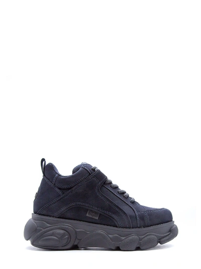 Buffalo Black Leather Sneakers