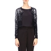 PINKO PINKO WOMEN'S BLACK SEQUINS CARDIGAN,1B142ZY26TZ99 M