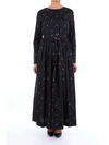 AGLINI BLACK COTTON DRESS,119204NERO